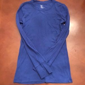 Gap small blue long sleeve top stretch